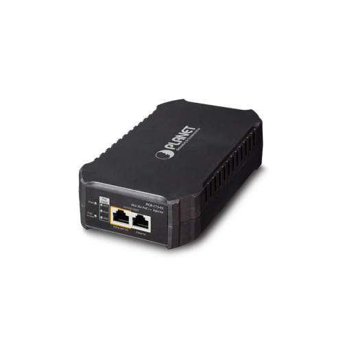 Инжектор/ PLANET POE-175-95 Single-Port 10/100/1000Mbps 802.3bt PoE++ Injector (95 Watts, 802.3bt Type-4 and PoH, PoE Usage LED) - w/ internal power