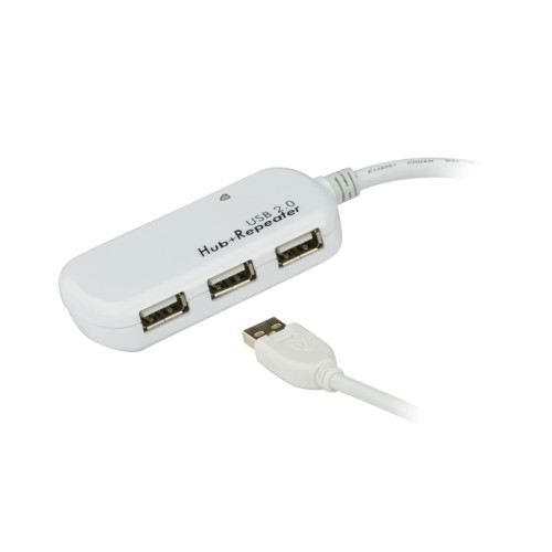 Удлинитель., 4 порта, USB 2.0, питание от шины, некаскадируемый 12 м/ USB 2.0  4-Port  Hub with Extension Cable 12m