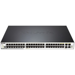 Коммутатор/ DGS-3120-48PC/B1ASI,DGS-3120-48PC/*SI Managed L2+ Stackable Switch 44x1000Base-T PoE, 2x10GBase-CX4, 4xCombo 1000Base-T PoE/SFP, PoE Budget 370W (740 760 W with DPS-700), CLI, RJ45 Console, RPS, SD Card slot, w/o CX4 cable, Standard Image F/W,