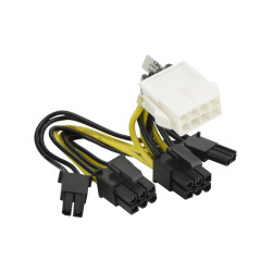 Кабель/ BPN PWR,2X4F/GPU-White to 2x2F,P4.2, 12V, 82CM,18AWG, 11A/pi