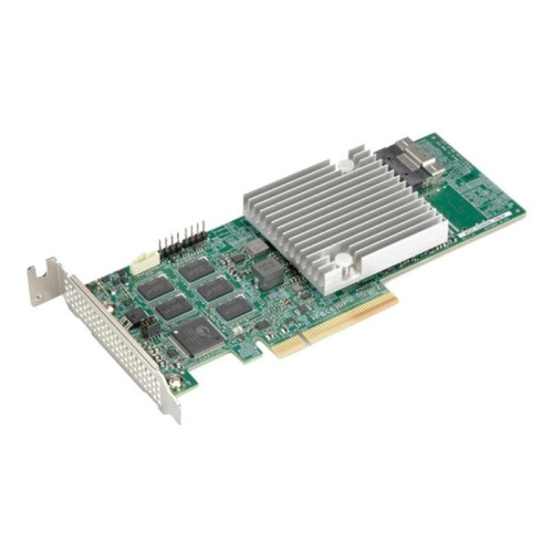 Контроллер/ Supermicro 12Gb/s Multi-Port SAS PCIe Gen 4.0 Internal RAID Adapter, 8 internal SAS3 ports (1x SlimSAS x8), Supports up to 240 physical devices,x8 PCIe Gen 4.0,8GB DDR4,Low profile