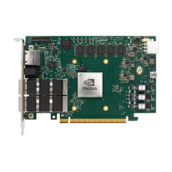 Интеллектуальный сетевой адаптер/ NVIDIA BlueField-2 P-Series DPU 100GbE Dual-Port QSFP56, integrated BMC, PCIe Gen4 x16, Secure Boot Enabled, Crypto Enabled, 16GB on-board DDR, 1GbE OOB management, Tall Bracket, FHHL