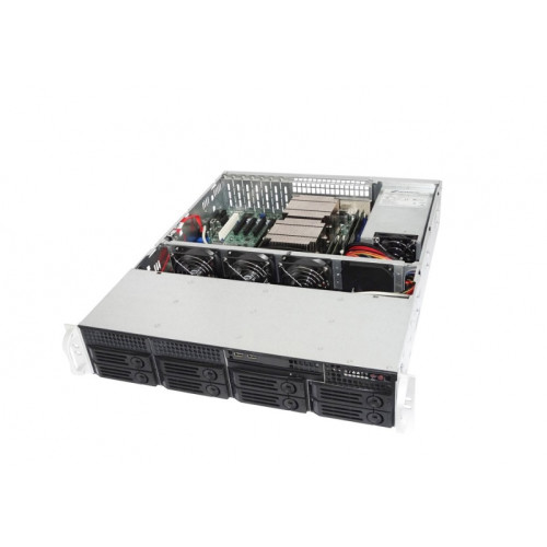 Серверный корпус/ 2U rackmount, ATX, Micro-ATX and Mini-ITX mb, 8x3.5''HS SATA/SAS 6G (SATA conn on BP) + 2x3.5