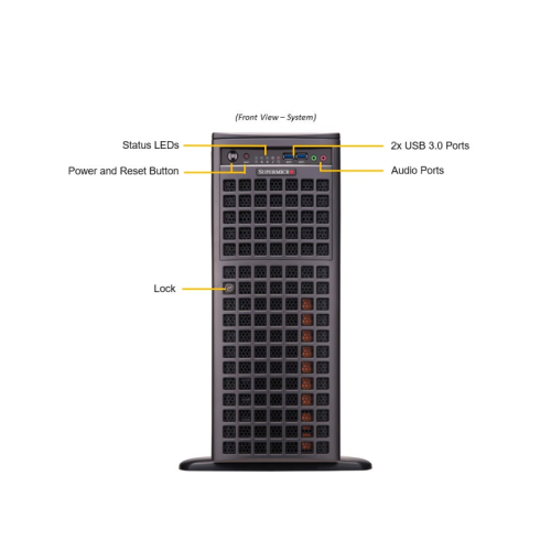 Серверная платформа/ SuperServer SYS-741P-TRT (X13DEI-T, CSE-745BTS-R1K23BP) (2 x LGA-4677, 16xDDR5 Up to 4TB, 8x3.5