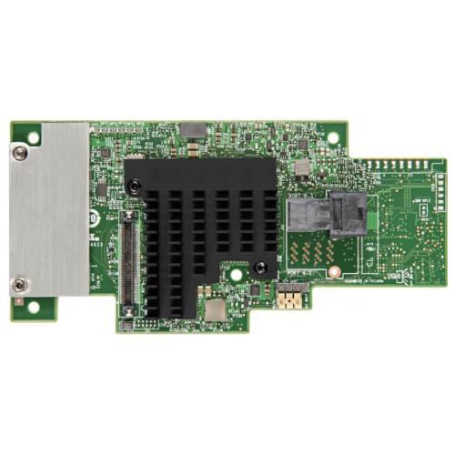 Плата контроллера RAID-массива/ Intel Integrated RAID Module RMS3CC040, with dual core LSI3108 ROC, 12 Gb/s, 4 internal port SAS 3.0 mezzanine card, RAID levels 0,1,5,6,10.50.60, PCIe x8 Gen3, optional Maintenance Free Backup Unit (AXXRMFBU5). no cables