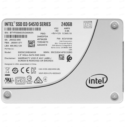 Твердотельный накопитель/ Intel SSD D3-S4510 Series, 240GB, 2.5