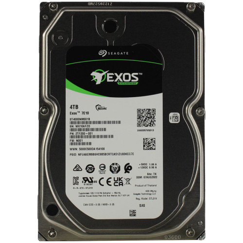 Жесткий диск/ RECERTIFIED HDD Seagate SAS 4TB Exos 7E10 7200 rpm 256Mb 1 year warranty RECERTIFIED