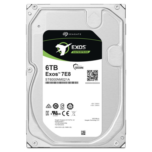 Жесткий диск/ HDD Seagate SATA 6Tb Enterprise 7200 Exos 7E8 256Mb 1 year warranty (replacement ST6000NM019B)