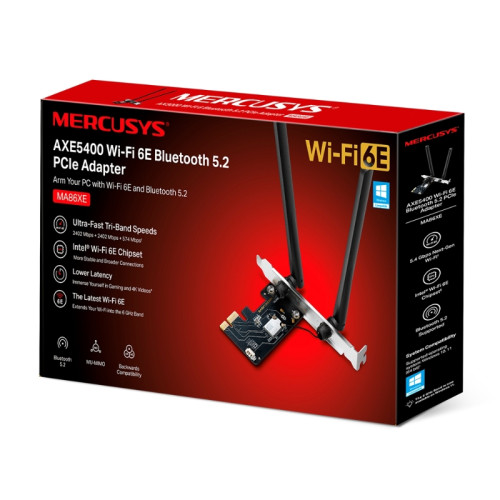 Wi-Fi 6E Bluetooth PCI Адаптер/ AXE5400 Tri-Band Wi-Fi 6E Bluetooth PCI Express Adapter