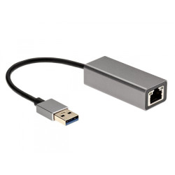 Кабель-переходник/ Кабель-переходник USB 3.0 (Am) --> LAN RJ-45 1000 Mbps, Alum Shell, iOpen (Aopen/Qust) <ADU312M>