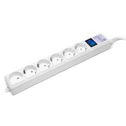 Фильтр-удлинитель Power Cube 1,9 м 6 розеток (белый) 16А/3,5кВт/ Surge protector Power Cube 1,9 m 6 outlets (white) 16A / 3,5kVt