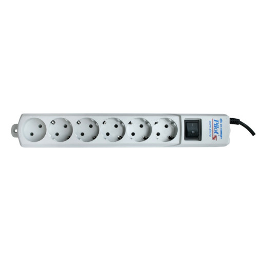 Сетевой фильтр Pilot S 6 розеток (5 евро + 1 без заземления) 1.8 м/ Surge protector Pilot S 6 outlets (5 euro + 1 without ground) 10A / 2.2kVt, 1.8m