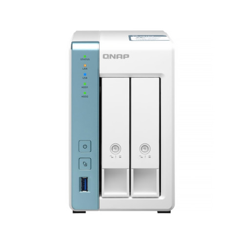 Сетевое хранилище без дисков/ SMB QNAP TS-231P3-4G NAS, 2 trays 3,5