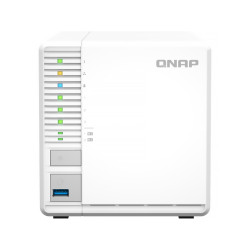 Сетевое хранилище без дисков/ SMB QNAP TS-364-4G NAS 3 HDD, 4-core Intel Celeron N5105/N5095 2.0 up to 2.9 GHz, 4 GB RAM (1x4 GB) up to 16 GB (2x8GB), 2.5 Gigabit Ethernet, 2xUSB 3.2 Gen 2 (10Gbps), 1xUSB 3.2 Gen 1, 2xM.2 PCIe Gen 3 x2 slots