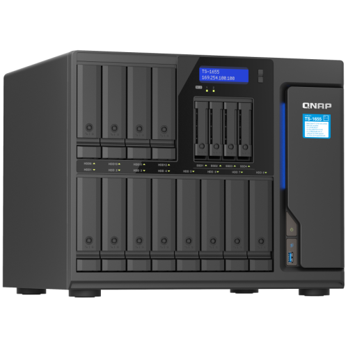 Сетевое хранилище без дисков/ SMB QNAP TS-1655-8G NAS 16-Bay (12x 3.5