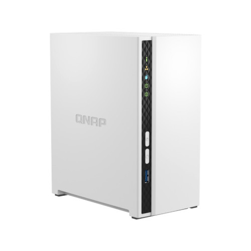 Сетевое хранилище без дисков/ SMB QNAP TS-233 NAS 2 HDD trays. ARM 4-core Cortex-A55 2.0GHz, ram 2 GB (max), 1x1GbE, 2xUSB 2.0 port,1xUSB 3.2 Gen 1