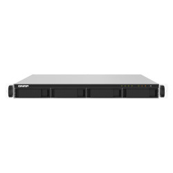 Сетевое хранилище без дисков/ SMB QNAP TS-432PXU-2G 4-Bay quad-core AL324 64-bit 1.7 GHz rackmount NAS with 250W PSU, 2GB DDR4 UDIMM RAM (max 1x16GB), SATA 6Gb/s, 2x 10GbE SFP+ LAN, 2x2.5 GbE LAN, 1x PCIe Gen2 x2 slot. W/o RAIL-B02