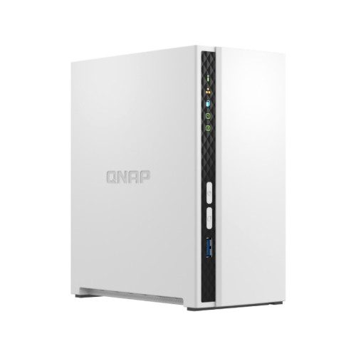 Сетевое хранилище без дисков/ SMB QNAP TS-233 NAS 2 HDD trays. ARM 4-core Cortex-A55 2.0GHz, ram 2 GB (max), 1x1GbE, 2xUSB 2.0 port,1xUSB 3.2 Gen 1