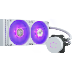 Система охлаждения/ Cooler Master MasterLiquid ML240L V2 RGB White Edition (210W, 240mm, RGB, fans: 2x120mm/62CFM/27dBa/1800rpm, 1700/1200/115X/2066/2011-V3/2011/AM5/AM4/AM3/AM3+/AM2/AM2+/FM2/FM2+/FM1)