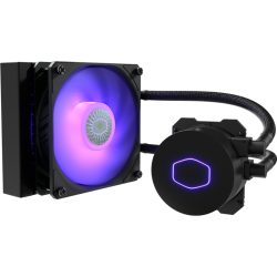 Система охлаждения/ Cooler Master MasterLiquid ML120L V2 RGB (180W, 120mm, RGB, fans: 1x120mm/62CFM/27dBa/1800rpm, 1700/1200/115X/2066/2011-V3/2011/AM5/AM4/AM3/AM3+/AM2/AM2+/FM2/FM2+/FM1)