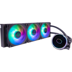 Система охлаждения/ Cooler Master MasterLiquid PL360 Flux (280W, 360mm, ARGB, fans:3x120mm/72.37CFM/32dBa/2300rpm, 1700/1200/115X/2066/2011-V3/2011/AM5/AM4/AM3/AM3+/AM2/AM2+/FM2/FM2+/FM1/TR4)