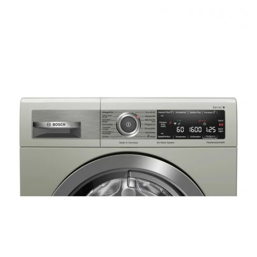 загрузка 1-10кг, 1600 об/мин, Энергопотребление А-30%, Home Connect, 4D Wash System, , Цвет Silver Inox ,AquaStop