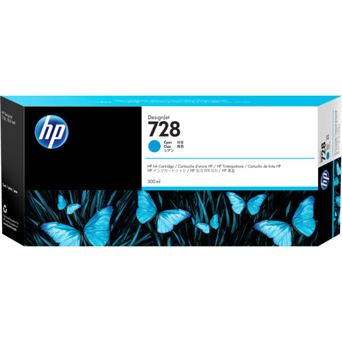 Картридж/ HP 728 300-ml Cyan InkCart