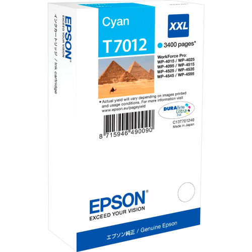 Картридж/ Epson WP 4000/4500 Series Ink XXL Cartridge Cyan 3.4k