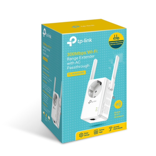 Усилитель Wi-Fi/ 300Mbps Wireless N Wall Plugged Range Extender with AC Passthrough, 2.4GHz, 802.11n/g/b, 2 fixed Antennas