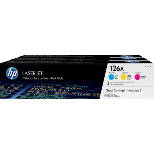 Тонер-картридж набор из 3 шт/ HP 126A CYM Tri-Pack LJ Toner Cartridge