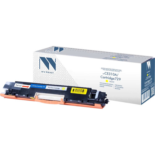 -/ Тонер-картридж NVP NV-CE312A/NV-729 Yellow для HP Color LaserJet CP1025/ CP1025nw/ M275/ CP1025/ CP1025nw/ 100 M175a/ 100 M175nw/ LBP 7010 i-Sensys/ 7010C i-Sensys/ 7018 i-Sensys/ 7018C i-Sensys (1000k)