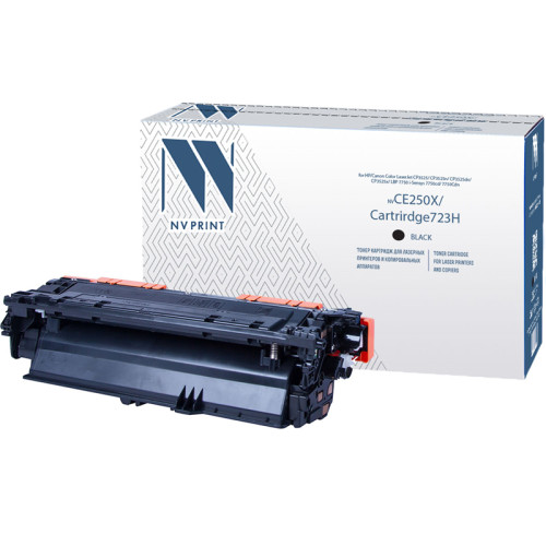 -/ Тонер-картридж NVP NV-CE250X/NV-723H Black универсальные для HP/Canon Color LaserJet CP3525/ CP3525n/ CP3525dn/ CP3525x/ LBP 7750 i-Sensys 7750cd/ 7750Cdn (10500k)