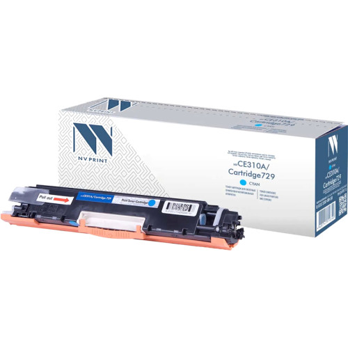 -/ Тонер-картридж NVP NV-CE311A/NV-729 Cyan для HP Color LaserJet CP1025/ CP1025nw/ M275/ CP1025/ CP1025nw/ 100 M175a/ 100 M175nw/ LBP 7010 i-Sensys/ 7010C i-Sensys/ 7018 i-Sensys/ 7018C i-Sensys (1000k)