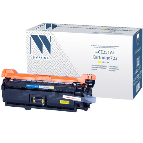 -/ Тонер-картридж NVP NV-CE252A/NV-723 Yellow универсальные для HP/Canon Color LaserJet CP3525/ CP3525n/ CP3525dn/ CP3525x/ LBP 7750 i-Sensys 7750cd/ 7750Cdn (7000k)