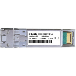 Трансивер/ DEM-433XT,DEM-433XT-DD SFP+ Transceiver, 10GBase-ER, Duplex LC, 1550nm, Single-mode, 40KM