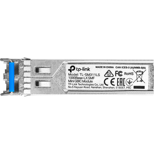 Трансивер/ Gigabit SFP module, Single-mode, MiniGBIC, LC interface, Up to 20km distance