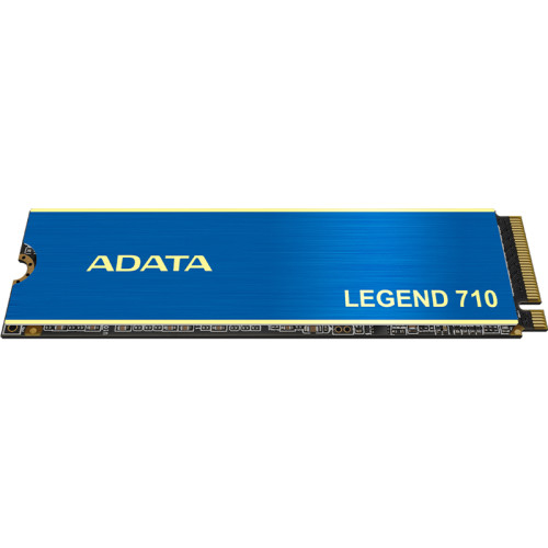 Твердотельный накопитель/ ADATA SSD LEGEND 710, 1024GB, M.2(22x80mm), NVMe 1.4, PCIe 3.0 x4, 3D NAND, R/W 2400/1800MB/s, IOPs 180 000/150 000, TBW 260, DWPD 0.23, with Heat Sink (3 года)