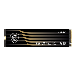 MSI SSD SPATIUM M480 Pro, 1000GB, M.2(22x80mm), NVMe, PCIe 4.0 x4, 3D TLC, R/W 7400/6000, IOPs 750 000/1 000 000, DRAM buffer 1024MB, TBW 700, DWPD 0.38 (5 лет)