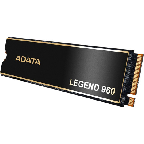 Твердотельный накопитель/ ADATA SSD LEGEND 960, 4000GB, M.2(22x80mm), NVMe 1.4, PCIe 4.0 x4, 3D NAND, R/W 7400/6800MB/s, IOPs 700 000/550 000, DRAM buffer 4000MB, TBW 3120, DWPD 0.43, with Heat Spreader (5 лет)