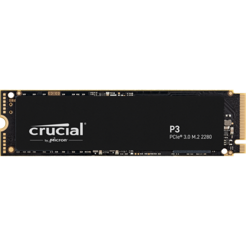 Твердотельный накопитель/ Crucial SSD P3, 2000GB, M.2(22x80mm), NVMe, PCIe 3.0 x4, QLC, R/W 3500/3000MB/s, IOPs н.д./н.д., TBW 440, DWPD 0.1 (12 мес.)