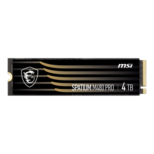 MSI SSD SPATIUM M480 Pro, 2000GB, M.2(22x80mm), NVMe, PCIe 4.0 x4, 3D TLC, R/W 7400/7000, IOPs 1 000 000/1 000 000, DRAM buffer 2048MB, TBW 1400, DWPD 0.38 (5 лет)