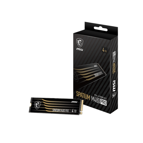 MSI SSD SPATIUM M480 Pro, 1000GB, M.2(22x80mm), NVMe, PCIe 4.0 x4, 3D TLC, R/W 7400/6000, IOPs 750 000/1 000 000, DRAM buffer 1024MB, TBW 700, DWPD 0.38 (5 лет)