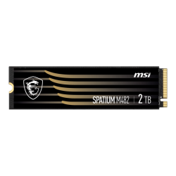 MSI SSD SPATIUM M482, 2000GB, M.2(22x80mm), NVMe, PCIe 4.0 x4, 3D TLC, R/W 7300/6400, IOPs 1 000 000/950 000, TBW 1200, DWPD 0.33 (5 лет)