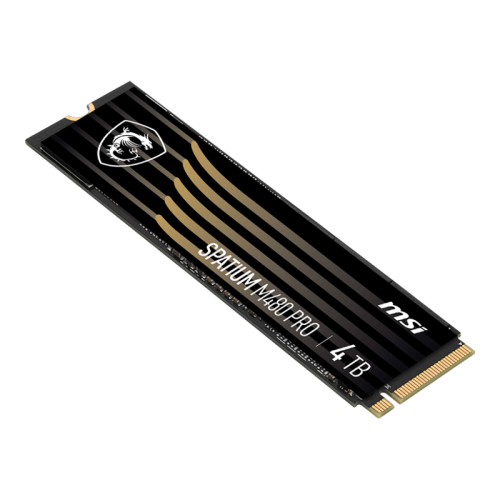 MSI SSD SPATIUM M480 Pro, 1000GB, M.2(22x80mm), NVMe, PCIe 4.0 x4, 3D TLC, R/W 7400/6000, IOPs 750 000/1 000 000, DRAM buffer 1024MB, TBW 700, DWPD 0.38 (5 лет)