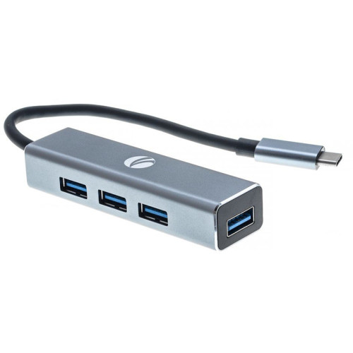 Кабель-концентратор/ Кабель-концентратор USB 3.1 Type-Cm --> 4 port USB3.0(f)  Aluminum Shell VCOM <DH310A>