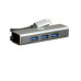 Кабель-концентратор/ Кабель-концентратор USB 3.1 Type-Cm --> 4 port USB3.0(f)  Aluminum Shell VCOM <DH310A>