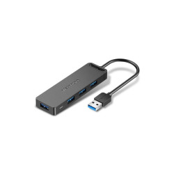 Концентратор Vention OTG USB 3.0 на 4 порта Черный - 0.15м.