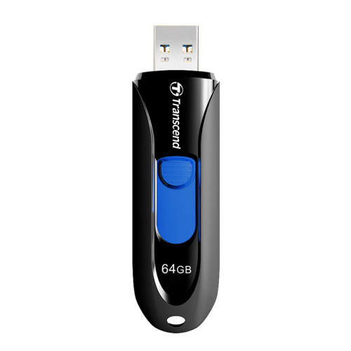 Флеш-накопитель/ Transcend 64GB JetFlash 790 (Black/blue)