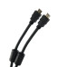 Кабель/ Кабель HDMI 19M/M+2 фильтра 1.4V+3D/Ethernet AOpen/Qust <ACG511D-15M> 15m