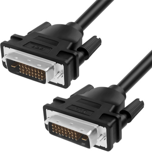 Greenconnect Кабель DVI-D 4.0m, черный, OD 8.5mm, 28/28 AWG, DVI/DVI, 25M/25M, GCR-DM2DMC-4.0m, двойной экран